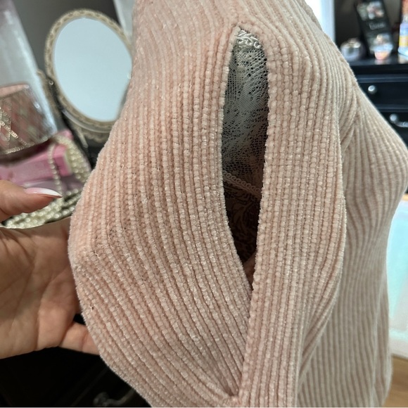 Calia by Carrie Underwood Blush Pink Ribbed Chenille Sweater XL - Picture 6 of 15